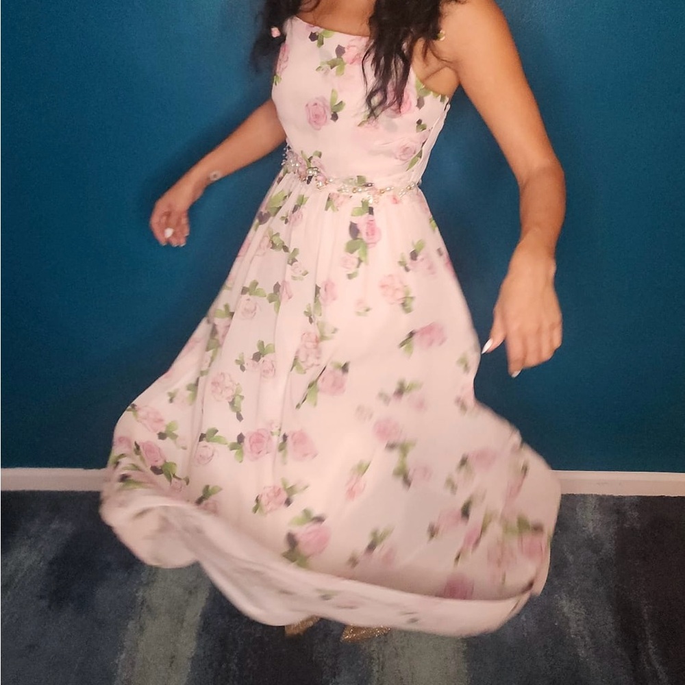 Floral Pink Maxi Dress